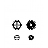 Stencil: Gear markings.