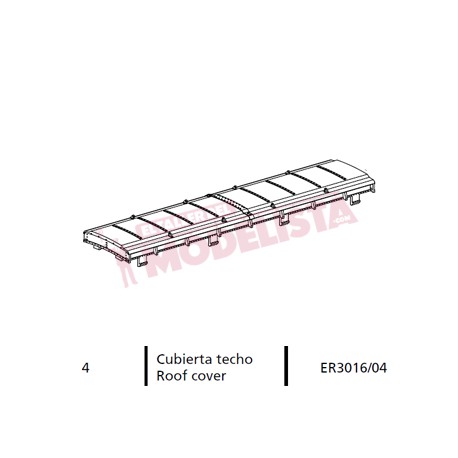 Cubierta de techo para 7200 RENFE.