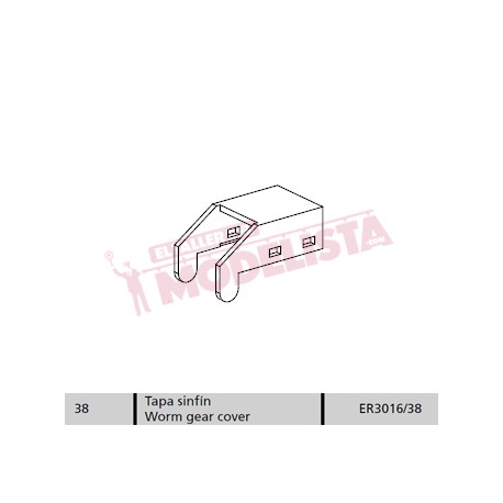 Worm gear cover for locomitve 7200 RENFE.