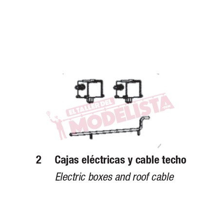 Caja eléctrica y cable de techo para RENFE 440.