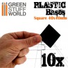 Plastic bases - square, 40 mm (x10).