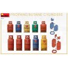 Set of propane and butane cylinders.