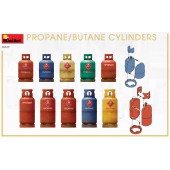 Set of propane and butane cylinders.