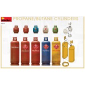 Set of propane and butane cylinders.