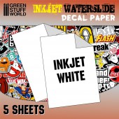 Inkjet water-slide decal white paper.