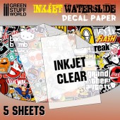 Inkjet/copier water-slide decal clear paper.