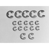 Set de cepos para ejes de 2/3/4 mm (23 piezas).