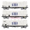 Set of 3 TP refrigerated wagons, SNCF.