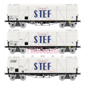 Set de tres vagones TP frigorífico STEF, SNCF.