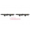 Set flat wagons, Hv 6596 + 6600.