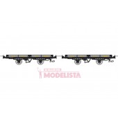 Set flat wagons, Hv 6596 + 6600.