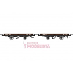 Set flat wagons, Hv 5736 + 6602.