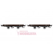 Set flat wagons, Hv 5736 + 6602.