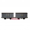 Set closed wagons, Kv 4091 + 4627.