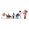 Father Christmas, children, snowman. PREISER 10626