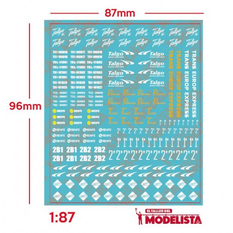 Decal set "Talgo III".