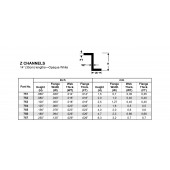 "Z" channels 1,5 mm.