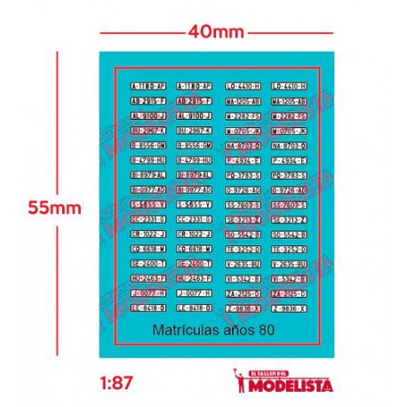 Matrículas de coches españoles. Años 80. ETM 9032