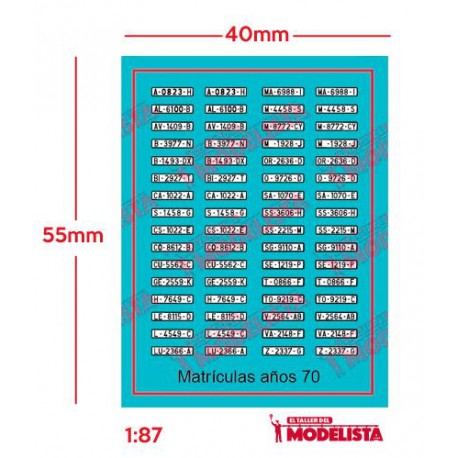 Matrículas de coches españoles. Años 70. ETM 9031