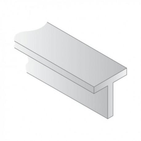 Polystyrene "T" shape, 5,0 mm.