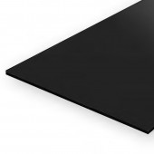 Black polystyrene sheet. 1,0 mm.