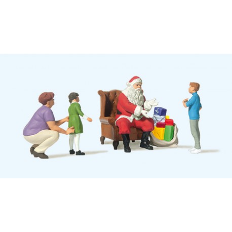 Papa Noel con niños.