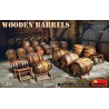 Wooden barrels.