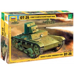 Tanque soviético OT-26 lanzallamas.