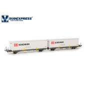 Container carrier wagon DB Schenker, RENFE.