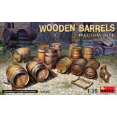 Wooden barrels.