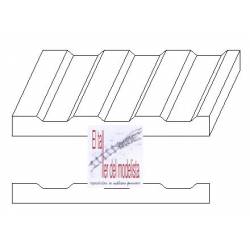 Plancha 15 x 30. Metal corrugado 0,75 mm. EVERGREEN 4525