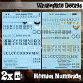 Waterslide Decals.  Roman Numerals