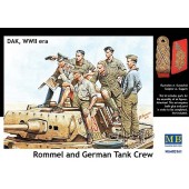 Rommel and German Tank Crew, DAK, WW II era. MASTER BOX 3561