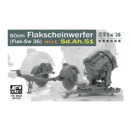 German SW-36 searchlight with trailer. AFV CLUB 35125