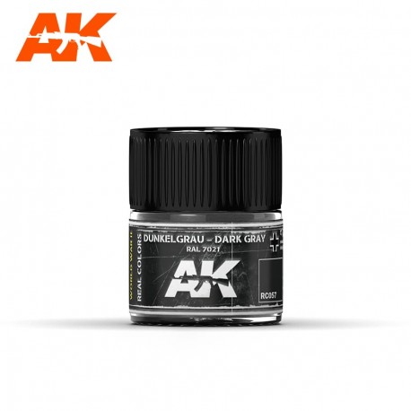 Dunkelgrau-Dark Gray (RAL 7021), 10ml. Real Colors.