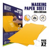 Masking paper sheets (x2).