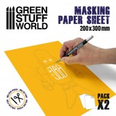 Masking paper sheets (x2).