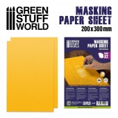 Masking paper sheets (x2).