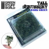 Tall shrubbery, dark green.