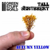 Tall shrubbery, autumn yellow.