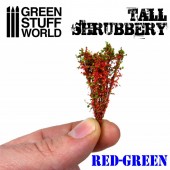 Tall shrubbery, Red green.