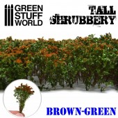 Tall shrubbery, brown green.