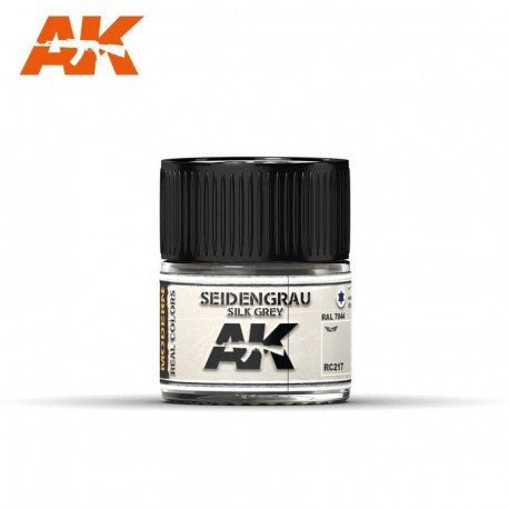 Seidengrau-Silk Grey (RAL 7044), 10ml. Real Colors.