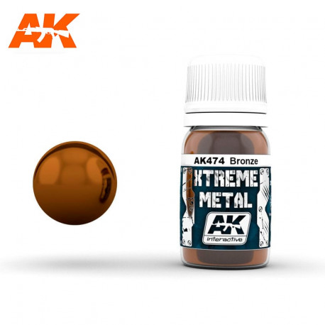 Pintura metalizada bronce, 30 ml.