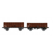 Set of 2 open wagons, SNCF.