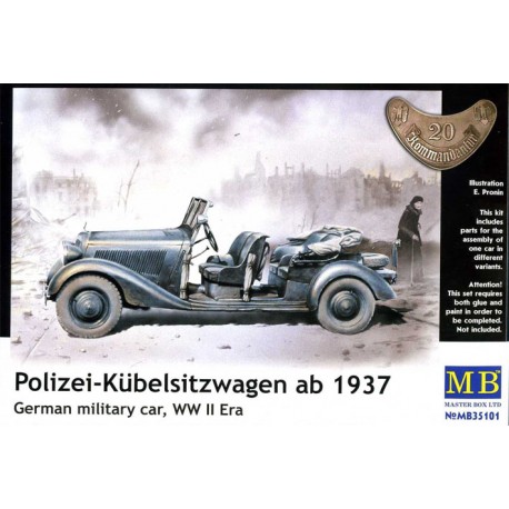 Polizei-Kübelsitzwagen German military car, MASTER BOX 35101