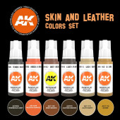 Skin and leather colors set.