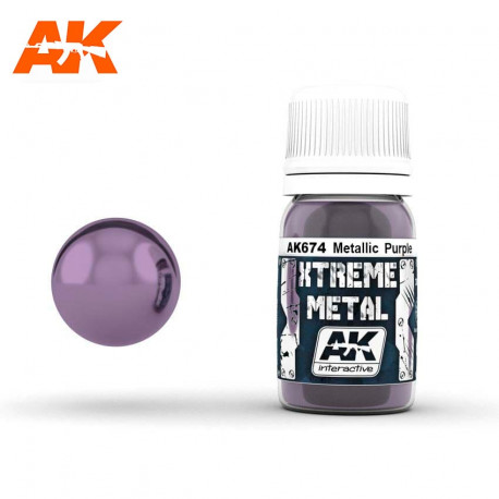 Pintura metalizada Morado Metalizado, 30 ml.