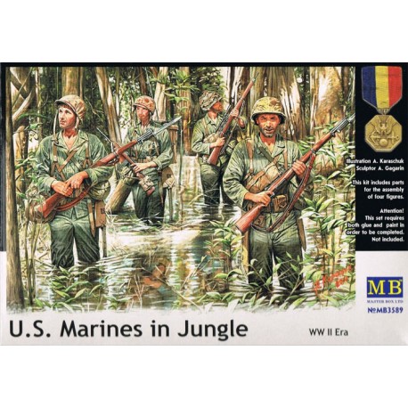 Marines norteamericanos en la jungla. WWII. MASTER BOX 3589