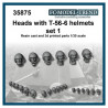 Heads with T-56-6 helmets, set 1.